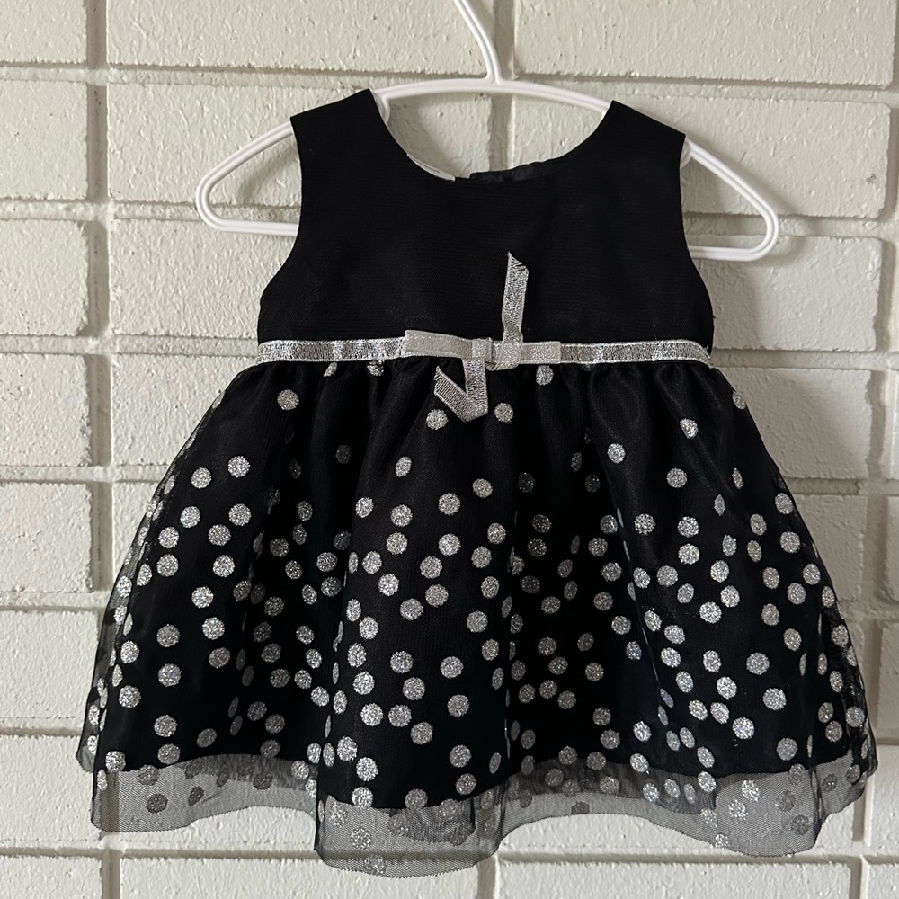 Baby Gap Black and Sliver Party Dress